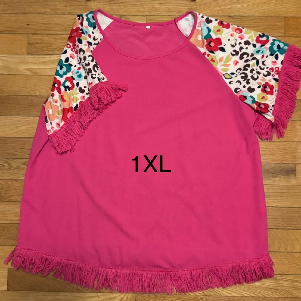 Colorful Women’s Shirt with Fringe